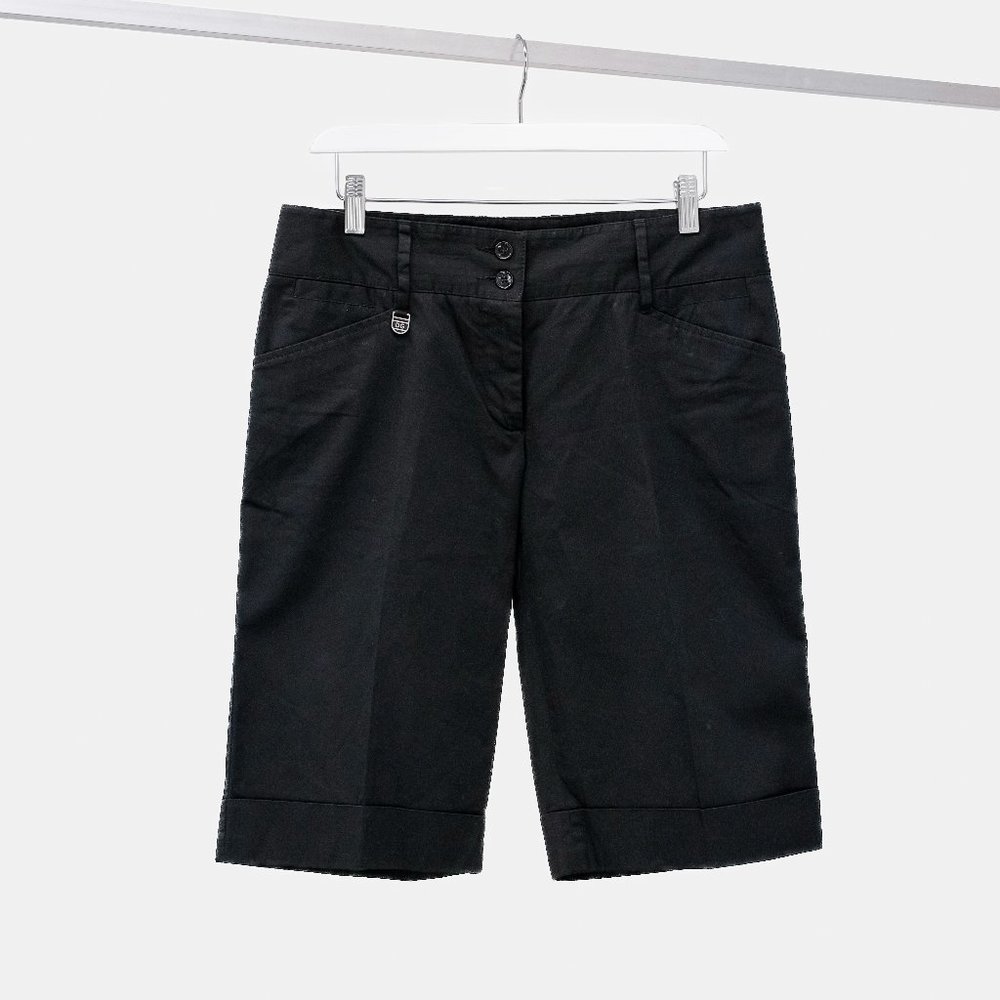 Dolce & Gabbana Black Cotton Mid-Thigh Shorts